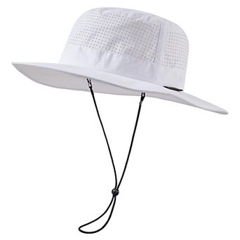 UPF 50+ Bucket Sun Hat Perforated Mesh Adjustable Breathable Lightweight Outdoor Men Women