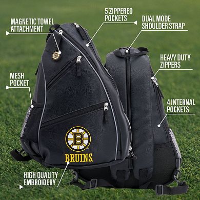 Boston Bruins Faux Leather Backpack