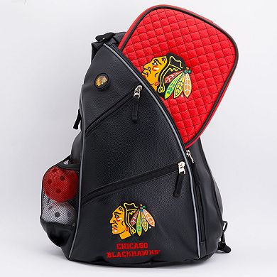 NHL Chicago Blackhawks Faux Leather Backpack