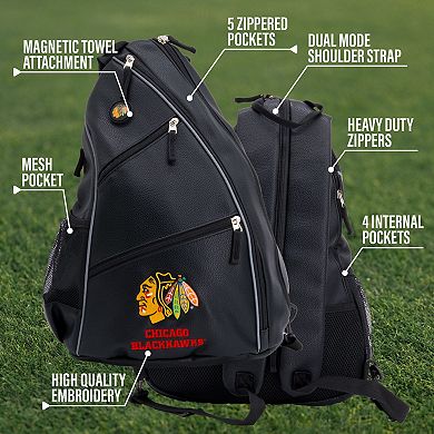 NHL Chicago Blackhawks Faux Leather Backpack