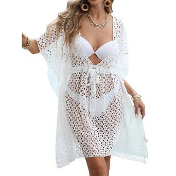 Women's V-Neck Swimsuit Bikini Beach Swimwear Crochet Cover up