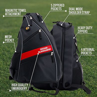 NHL Chicago Blackhawks Faux Leather Backpack
