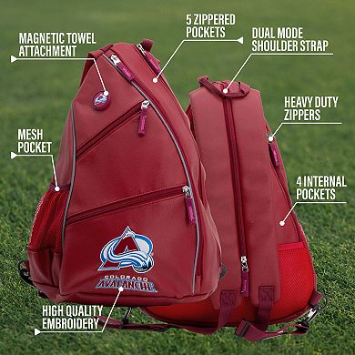 Colorado Avalanche Faux Leather Backpack