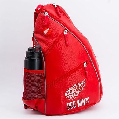 NHL Detroit Red Wings Faux Leather Backpack