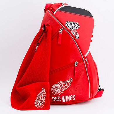 NHL Detroit Red Wings Faux Leather Backpack