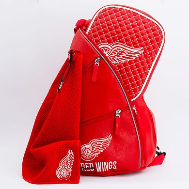 NHL Detroit Red Wings Faux Leather Backpack