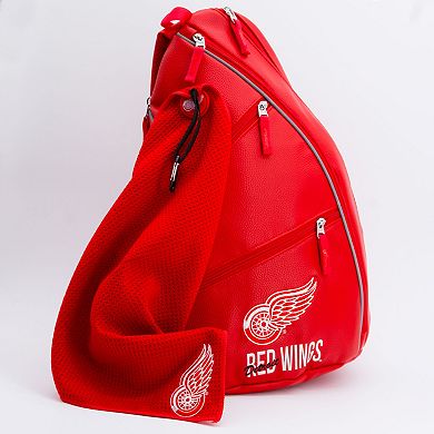 NHL Detroit Red Wings Faux Leather Backpack