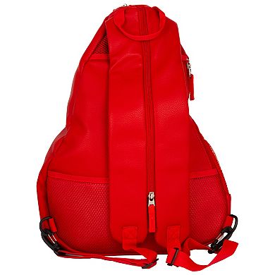 NHL Detroit Red Wings Faux Leather Backpack