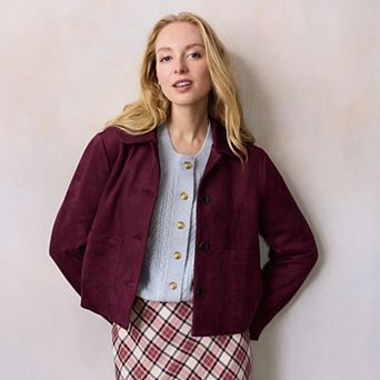 Women's LC Lauren Conrad Swing Faux Suede Swing Jacket