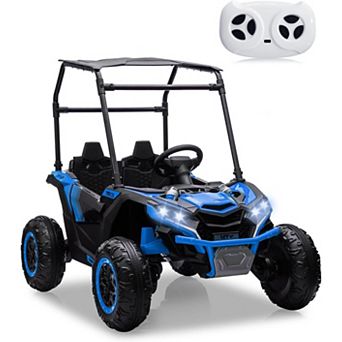 24V Electric UTV Ride-On for Kids, 2 Seater, LED Lights