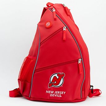 NHL New Jersey Devils Logo Faux Leather Backpack