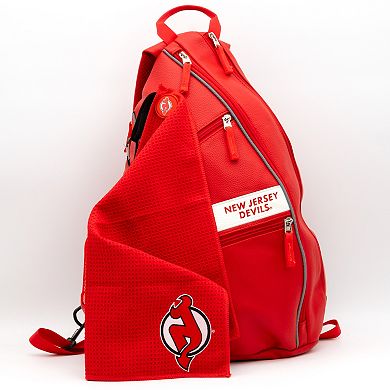 NHL New Jersey Devils Faux Leather Backpack