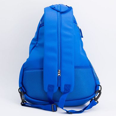 NHL New York Rangers Logo Faux Leather Backpack