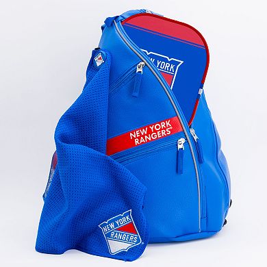 NHL New York Rangers Faux Leather Backpack