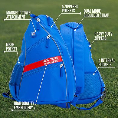 NHL New York Rangers Faux Leather Backpack