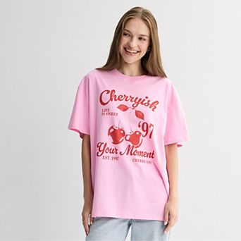 Juniors' Y2K Capsule Cherryish Every Moment Graphic Tee