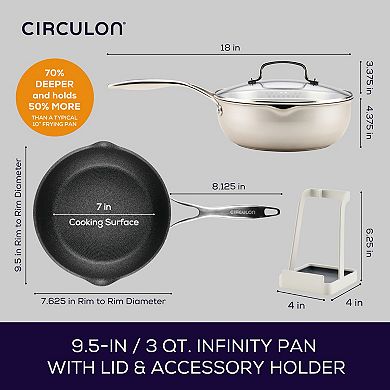 Circulon® 9.5-Inch (3.2-Qt) ScratchDefense Nonstick Infinity Pan