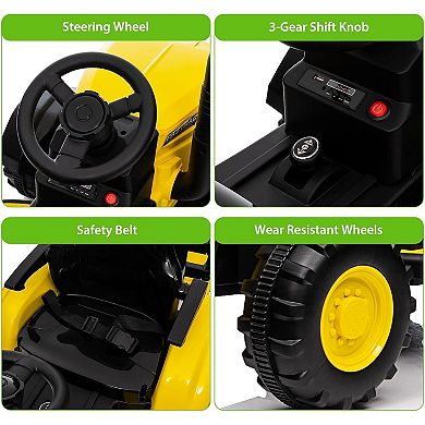 12V Electric Drift Kart for Kids, 5-Wheel Design, LED Lights, Music