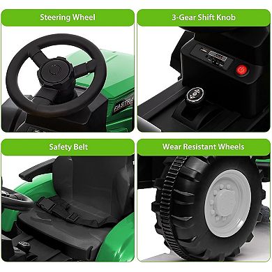 12V Electric Drift Kart for Kids, 5-Wheel Design, LED Lights, Music