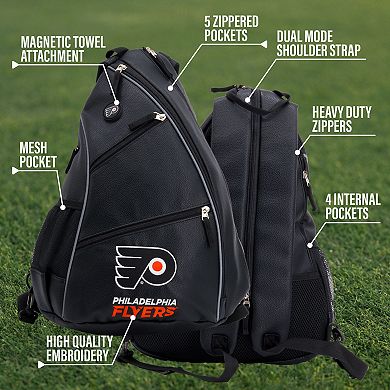 NHL Philadelphia Flyers Logo Faux Leather Backpack