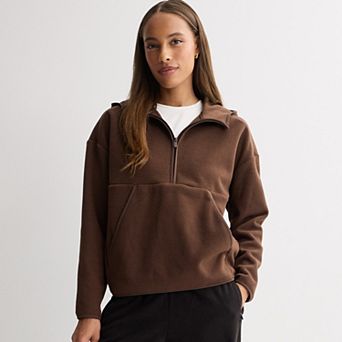 Women's Tek Gear® Micro Fleece Half-Zip Hooded Pullover