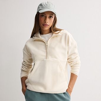 Women's Tek Gear® Micro Fleece Half-Zip Hooded Pullover
