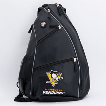 NHL Pittsburgh Penguins Logo Faux Leather Backpack