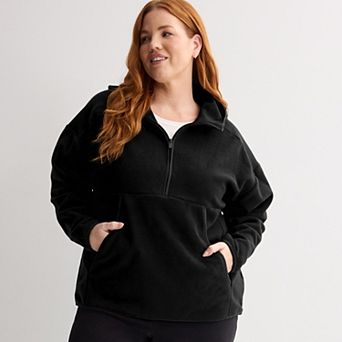 Plus Size Tek Gear® Micro Fleece Half Zip Hoodie
