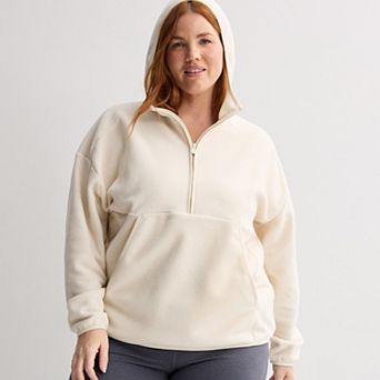 Plus Size Tek Gear® Micro Fleece Half Zip Hoodie