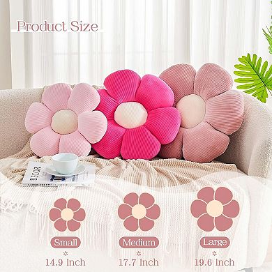14.9" Flower Pillow Cute Decorative Throw Pillows