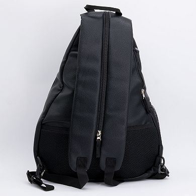 NHL Vegas Golden Knights Logo Faux Leather Backpack