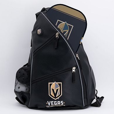 NHL Vegas Golden Knights Logo Faux Leather Backpack