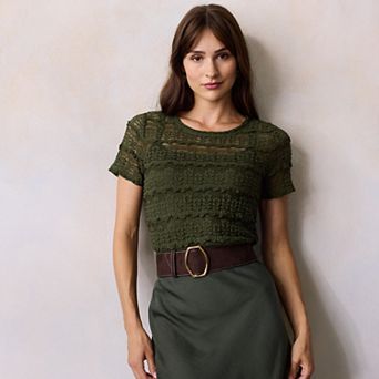 Women's LC Lauren Conrad Short Sleeve Lace Top