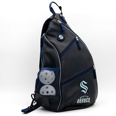 NHL Seattle Kraken Faux Leather Backpack