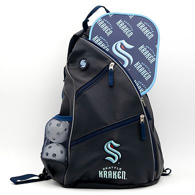 NHL Seattle Kraken Faux Leather Backpack