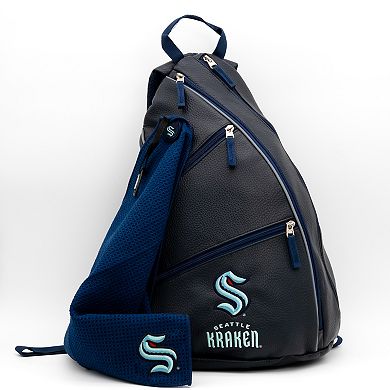 NHL Seattle Kraken Faux Leather Backpack