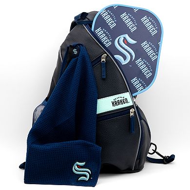 NHL Seattle Kraken Faux Leather Backpack