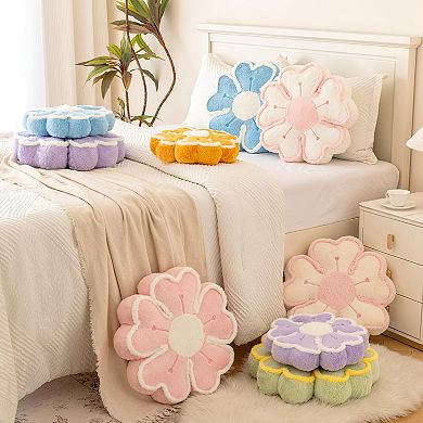 13.7" Flower Decorative Throw Pillow Home Decor