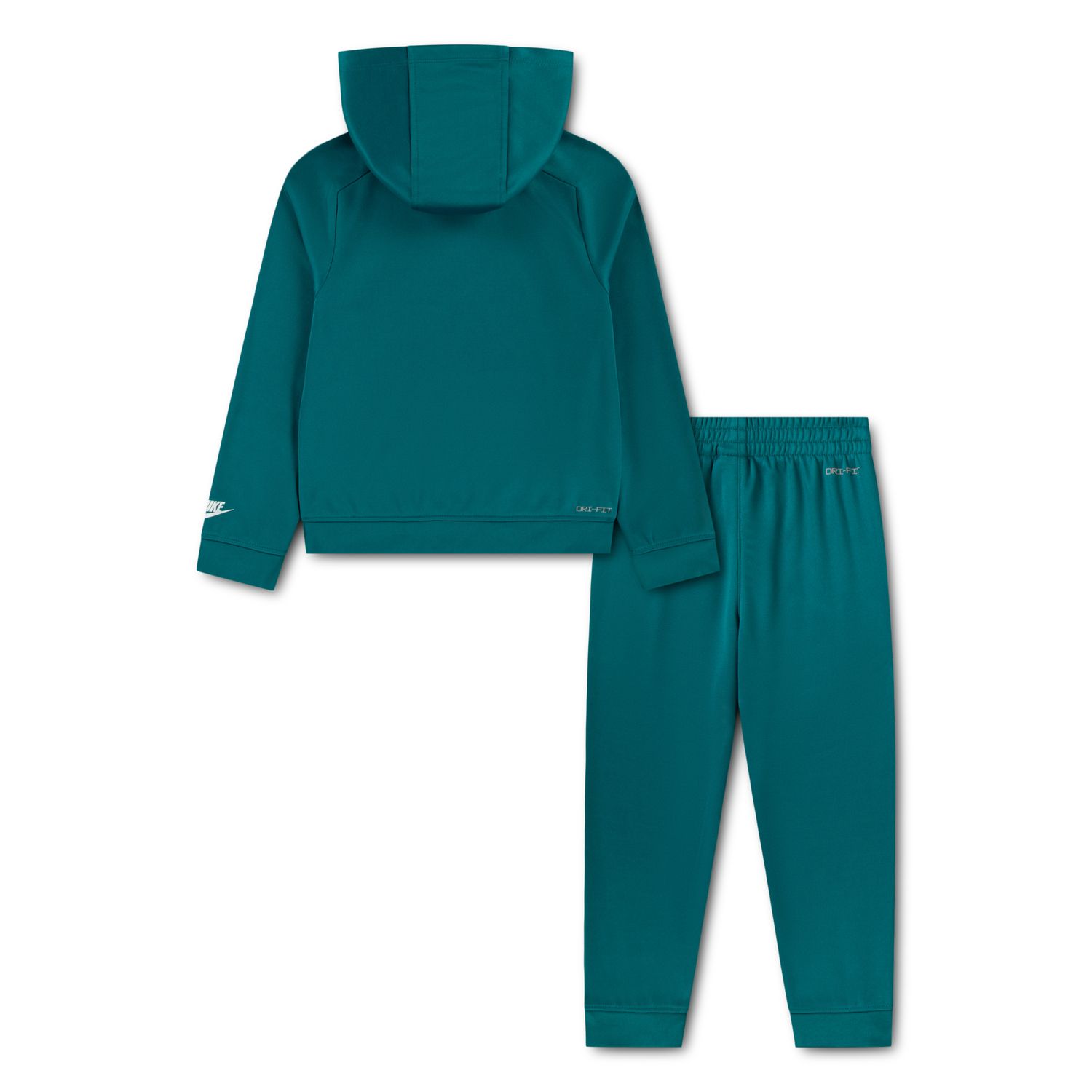 Детский флисовый комплект Nike Futura Dri-FIT: худи и спортивные брюки, 2 шт, цвет: Яркий еловый — фото 2