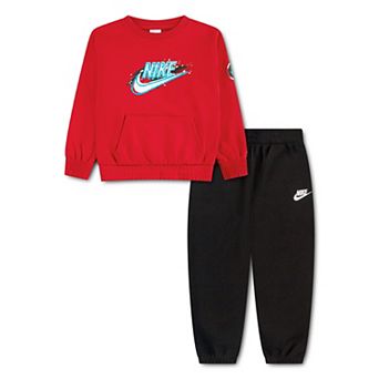 Boys 4-7 Nike Snow Motion Fleece Crewneck & Pants 2 pc Set