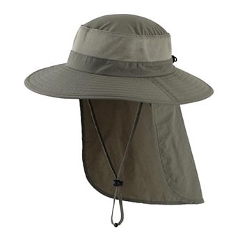 Outdoor UPF50+ Mesh Sun Hat Wide Brim Fishing Neck Flap Unisex