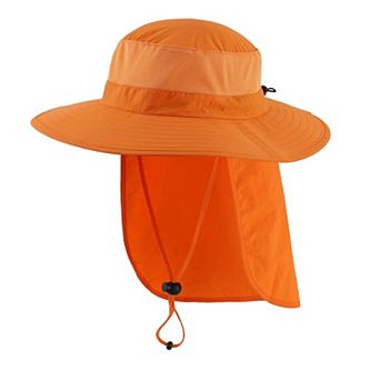 Outdoor UPF50+ Mesh Sun Hat Wide Brim Fishing Neck Flap Unisex
