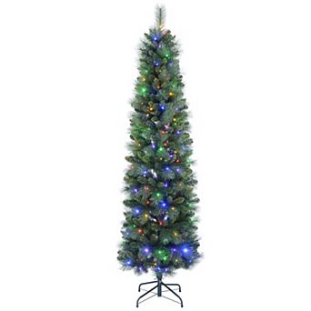 St. Nicholas Square® 7-ft. Artificial Cashmere Pine Christmas Tree with Multicolored Lights