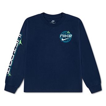 Kids 4-7 Nike Y2K Globe Long Sleeve Oversized T-shirt