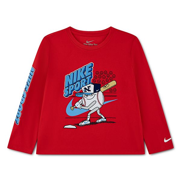 Boys 4-7 Nike Sport Dri-FIT Baseball Long Sleeve Graphic Tee