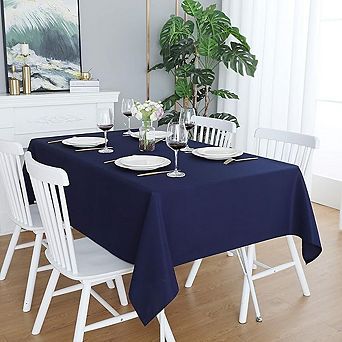 Heavy-Duty Polyester Tablecloth, Waterproof, Wrinkle-Free, Spillproof, Washable