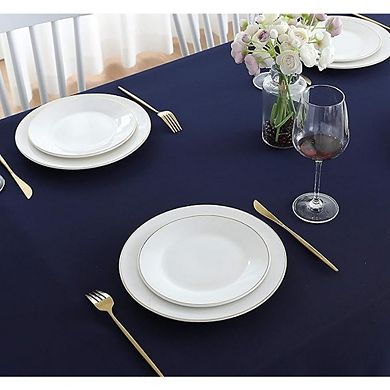 Heavy-Duty Polyester Tablecloth, Waterproof, Wrinkle-Free, Spillproof, Washable