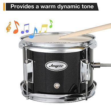 Compact 3-Piece Drum Set for Beginners Cymbal, Bass, Stool & Pedal