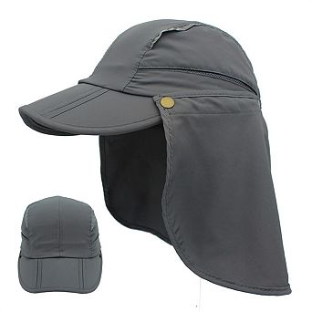 Men's Sun Hat Detachable Neck Flap UPF 50+ Baseball Cap Fishing Hiking Golf
