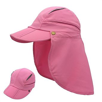 Men's Sun Hat Detachable Neck Flap UPF 50+ Baseball Cap Fishing Hiking Golf